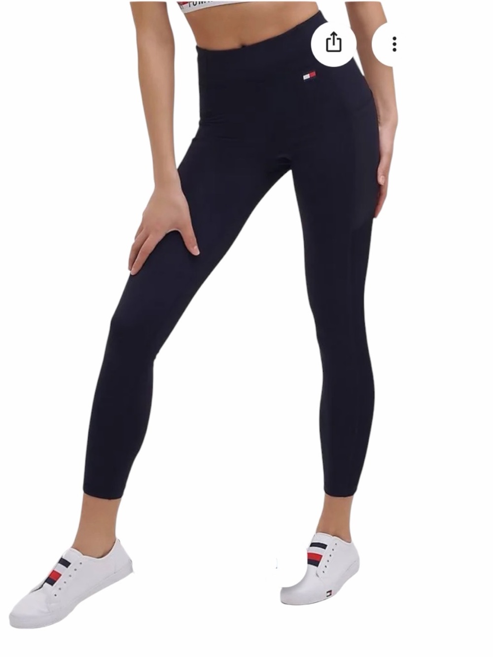 Tommy Hilfiger Navy High-Waist Performance Leggings